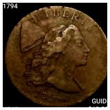 1794 Liberty Cap Large Cent NEARLY UNCIRCULATED