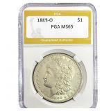 1888-O Morgan Silver Dollar PGA MS65