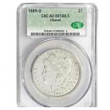 1889-O Morgan Silver Dollar CAC AUDETAILS