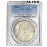 1889-S Morgan Silver Dollar PCGS AU58