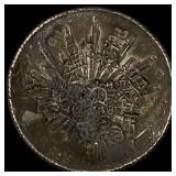 Mexico Silver 1 Peso Chopmarks NEARLY UNCIRCULATE