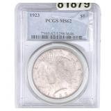 1923 Morgan Silver Dollar PCGS MS62