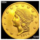 1854 Kellogg $20 Gold Assay UNCIRCULATED