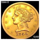 1844-O $5 Gold Half Eagle UNCIRCULATED