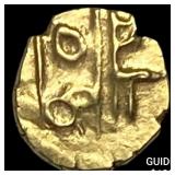 1638-1812 India Mysore .012 Gold Fanam UNCIRCULATE