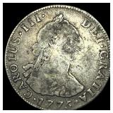 1775 Bolivia Silver 4 Reales  NEARLY UNCIRCULATED