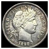 1896-S Silver Barber Dime CLOSELY UNCIRCULATED