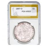 1897-O Morgan Silver Dollar PGA MS63