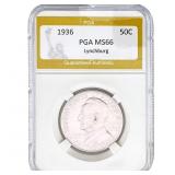 1936 Lynchburg Half Dollar PGA MS66