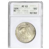 1954 Washington Carver Half Dollar ANACS MS63