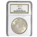 1889 Morgan Silver Dollar NGC MS63
