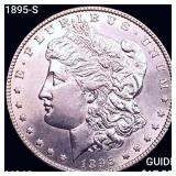 1895-S Morgan Silver Dollar UNCIRCULATED +