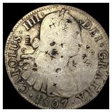1807 Spain Silver 8 Reales NEARLY UNCIRCULATED