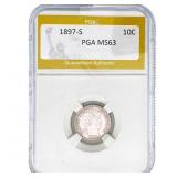 1897-S Barber Dime PGA MS63