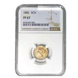 1882 Nickel Three Cent NGC PF67