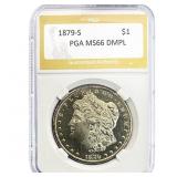 1879-S Morgan Silver Dollar PGA MS66 DMPL