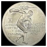 1970 Panama Silver 5 Balboas  UNCIRCULATED