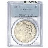 1881-S Morgan Silver Dollar PCGS MS66