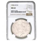 1926-D Silver Peace Dollar NGC MS62