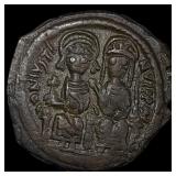 Byzantine Empire Justin II 565-578 Bronze Follis