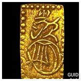 Japan 1832-1858 Gold 2 Shu CLOSELY UNCIRCULATED