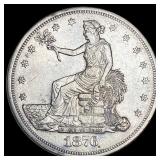 1876-S Silver Trade Dollar NEARLY UNCIRCULATED
