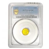 1853 Rare Gold Dollar PCGS AU50