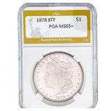 1878 8TF Morgan Silver Dollar PGA MS65+