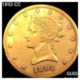 1892-CC $10 Gold Eagle HIGH GRADE