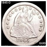 1845-O Seated Liberty Dime CHOICE AU