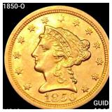 1850-O $2.50 Gold Quarter Eagle UNCIRCULATED