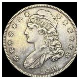 1836 Capped Bust Half Dollar NEARLY UNCIRCULATED