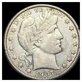 1907-O Silver Barber Half Dollar NEARLY UNCIRCULAT