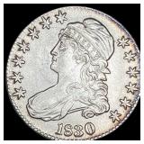 1830 Capped Bust Half Dollar CHOICE AU