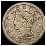 1850 Braided Hair Large Cent HIGH GRADE
