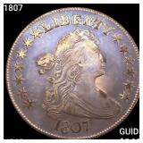 1807 Draped Bust Half Dollar NEARLY UNCIRCULATED