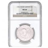 1952 Washington Carver Half Dollar NGC MS64