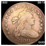 1800 BB-187 Draped Bust Dollar NEARLY UNCIRCULATED
