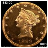 1883-CC $10 Gold Eagle GEM BU PL
