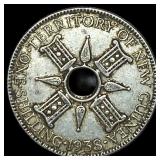 1945 New Guinea Silver 1 Shilling  UNCIRCULATED