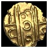 1638-1812 India Mysore .012 Gold Fanam UNCIRCULATE