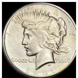 1921 Silver Peace Dollar CLOSELY UNCIRCULATED