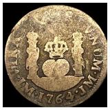 1764 Peru Silver 1 Reale NEARLY UNCIRCULATED