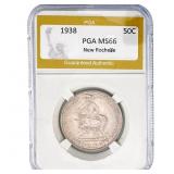 1938 New Rochelle Half Dollar PGA MS66
