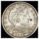 1893-O Silver Barber Quarter HIGH GRADE