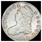 1826 Capped Bust Half Dollar NEARLY UNCIRCULATED