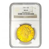 1901 $20 Gold Double Eagle NGC MS65