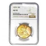 1878 Seated Liberty Half Dollar NGC AU55