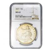 1877 Silver Trade Dollar NGC MS62
