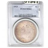 1923 Silver Peace Dollar PCGS MS62